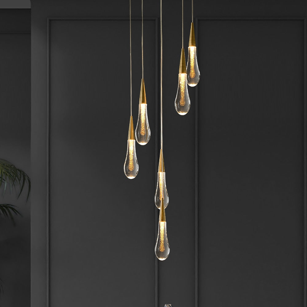 NovaDrip Pendant Light With LED Droplet Orbs For Ethereal Ambient Glow By LumenNest