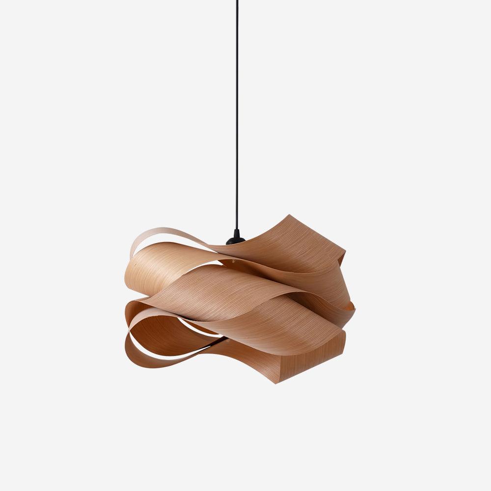 SylvaOak Wood Grain Pendant Light With Soft Ambient Glow