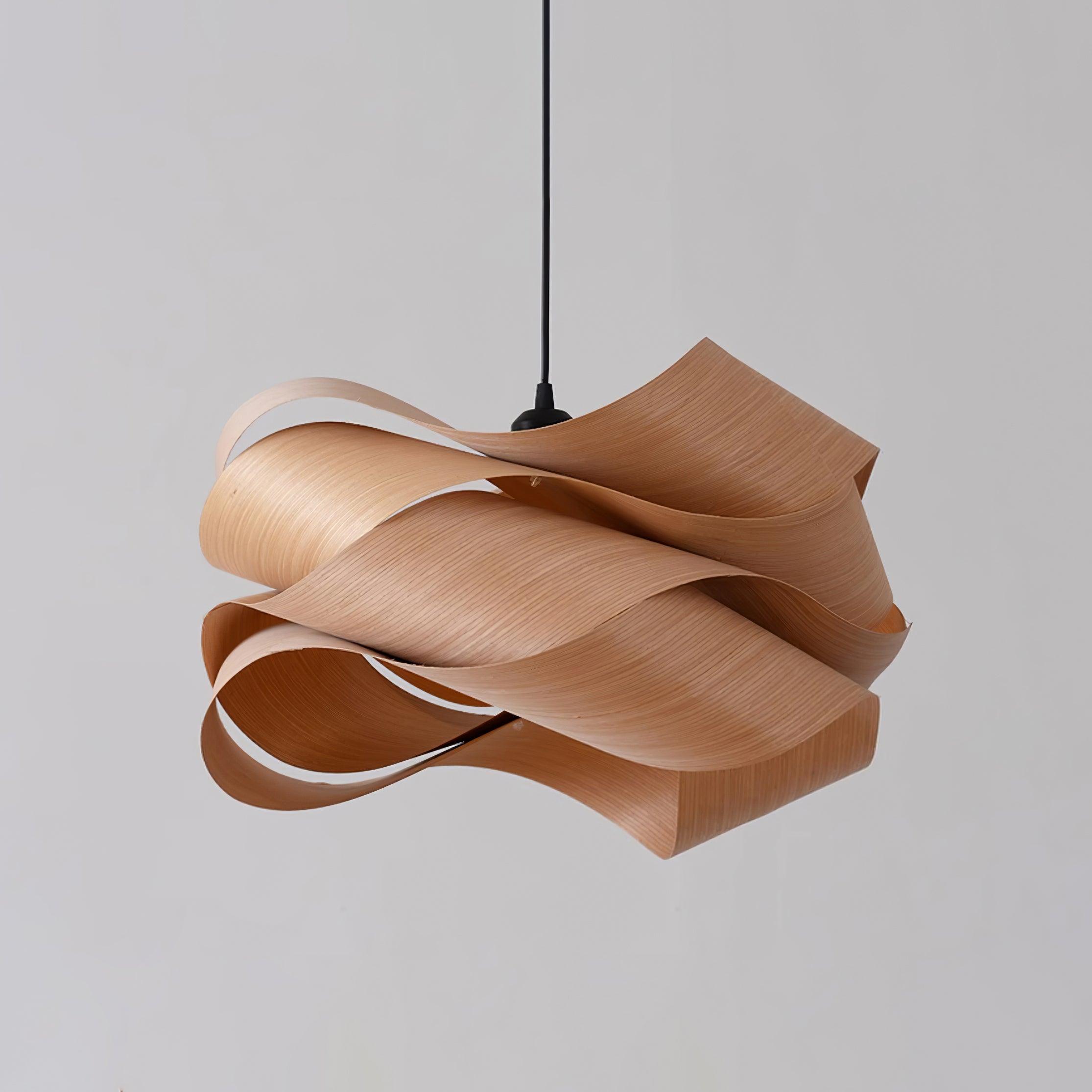 SylvaOak Wood Grain Pendant Light With Soft Ambient Glow