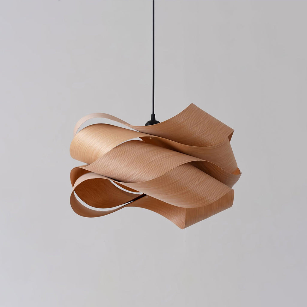 SylvaOak Wood Grain Pendant Light With Soft Ambient Glow