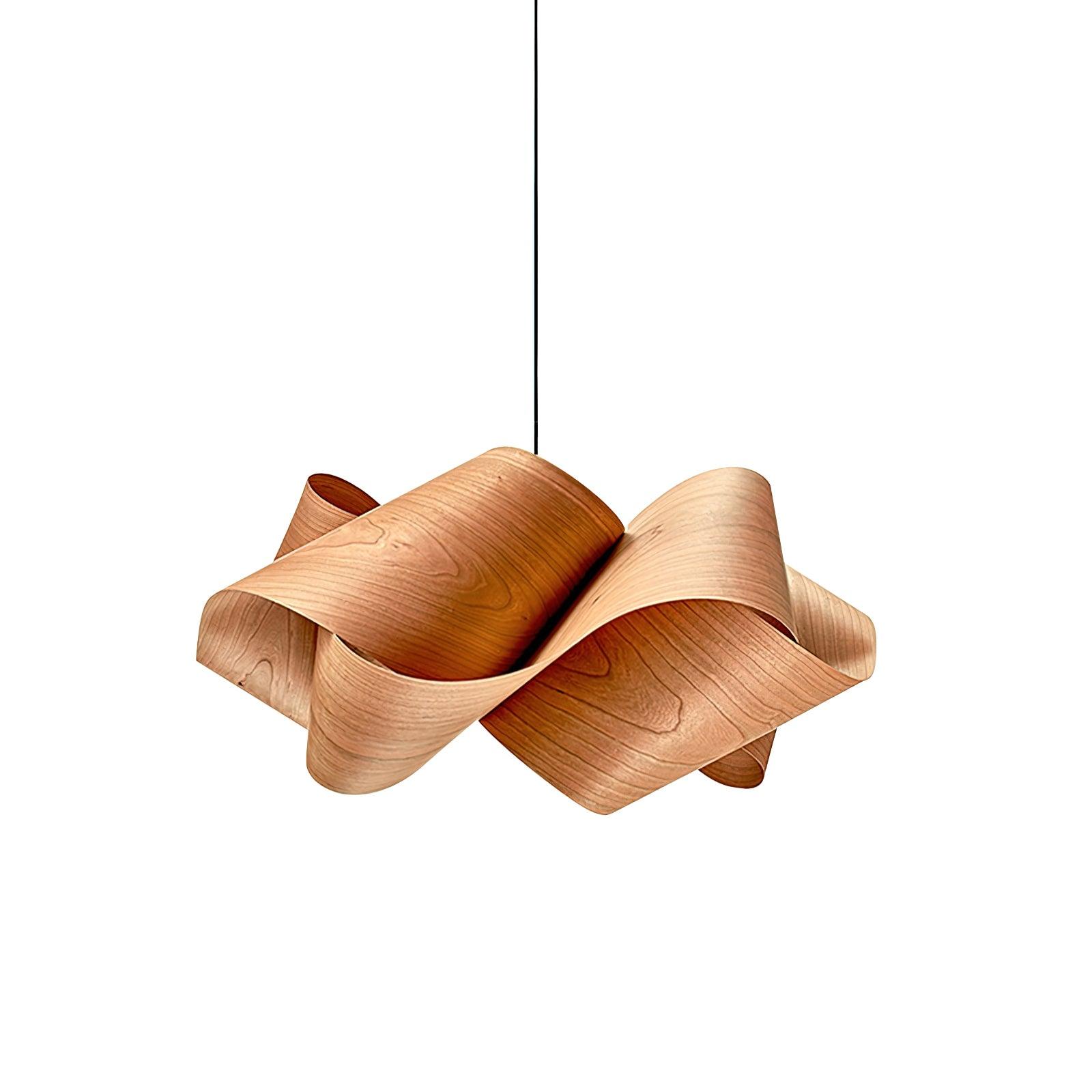 ArboroLume Handcrafted Wood Grain Pendant Light For Living Rooms With Soft Clear Light