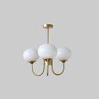 AuricLuxe Gold Finish Chandelier With Pink Glass Shades For Glam Modern Interiors