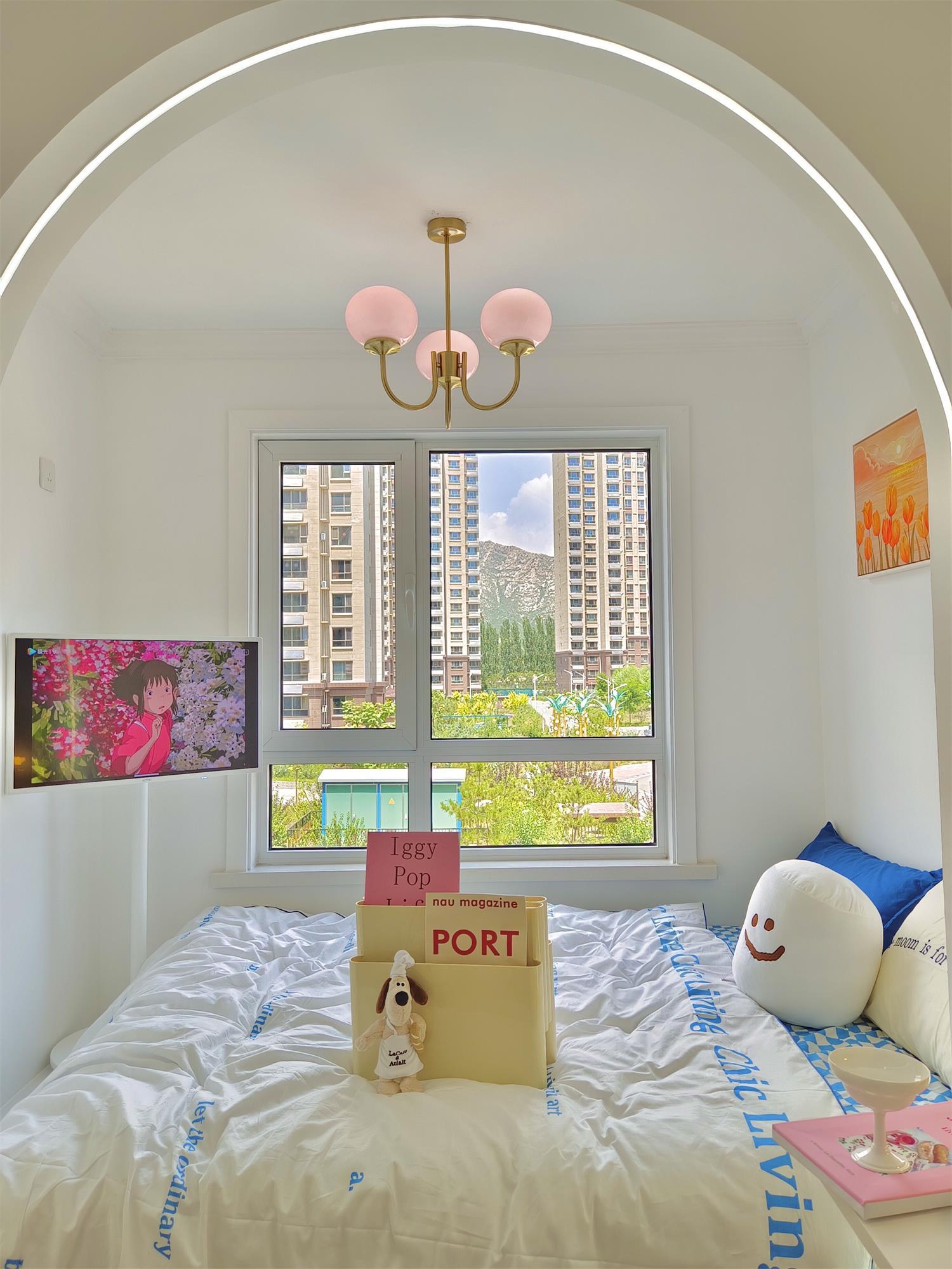 AuricLuxe Gold Finish Chandelier With Pink Glass Shades For Glam Modern Interiors