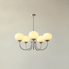 AuricLuxe Gold Finish Chandelier With Pink Glass Shades For Glam Modern Interiors