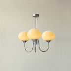AuricLuxe Gold Finish Chandelier With Pink Glass Shades For Glam Modern Interiors