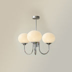 AuricLuxe Gold Finish Chandelier With Pink Glass Shades For Glam Modern Interiors