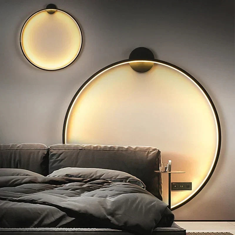 NovaCircle LED Circle Wall Light for Minimalist Bedroom and Hotel Accent