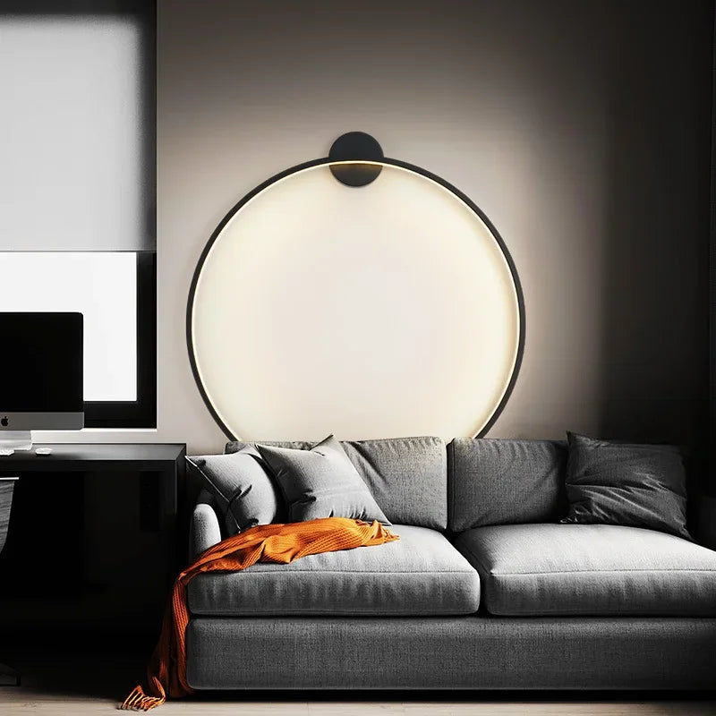 NovaCircle LED Circle Wall Light for Minimalist Bedroom and Hotel Accent