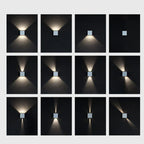 LyraGlow Outdoor Wall Light Elegant Aluminum Exterior Lighting for Modern Homes and Facades