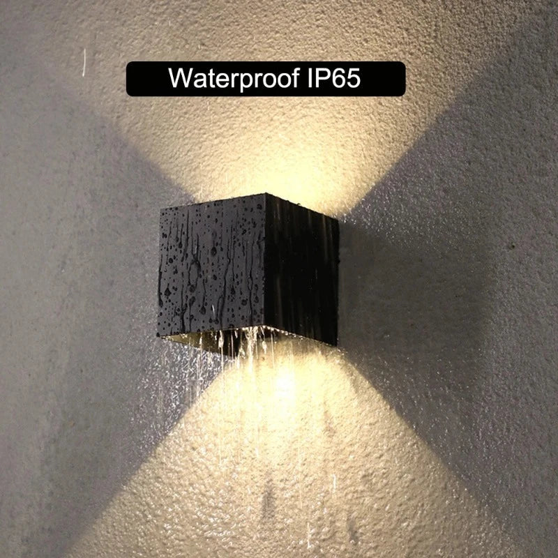 LyraGlow Outdoor Wall Light Elegant Aluminum Exterior Lighting for Modern Homes and Facades