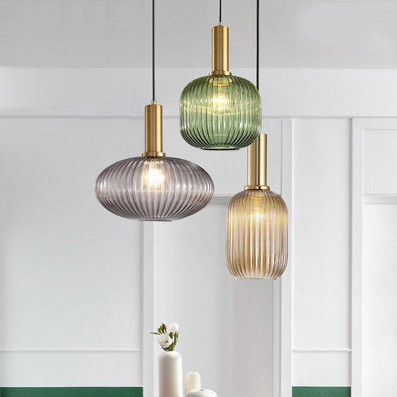 Aurelia Fluted Glass Pendant Light For Scandinavian And Modern Interiors Ideal For Living Rooms And Hallways