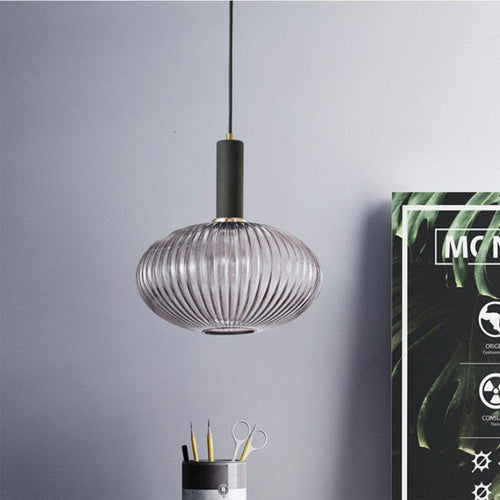 Aurelia Fluted Glass Pendant Light For Scandinavian And Modern Interiors Ideal For Living Rooms And Hallways