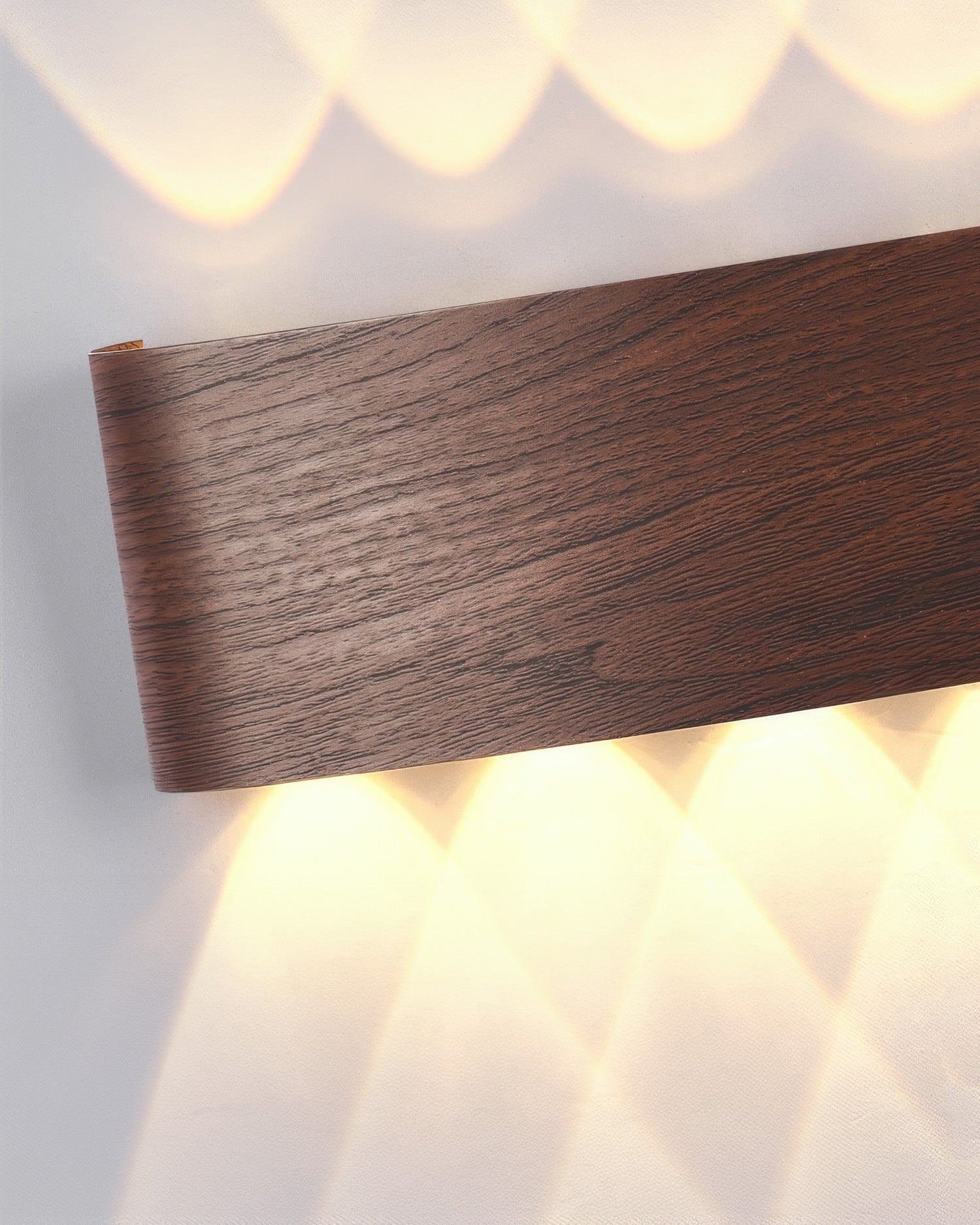 AsterLuma Woodgrain LED Outdoor Sconce with Weather-Resistant Exterior Finish for Patios