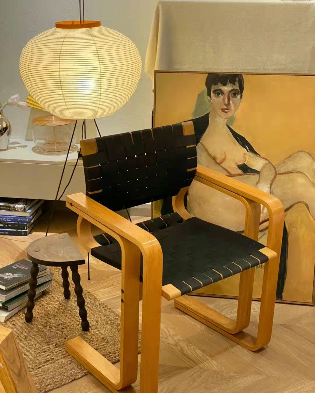 Kibo Reispapier Stehlampe Japanisch inspiriertes sanftes Leuchten für ruhige Wohnatmosphäre und weiches Licht