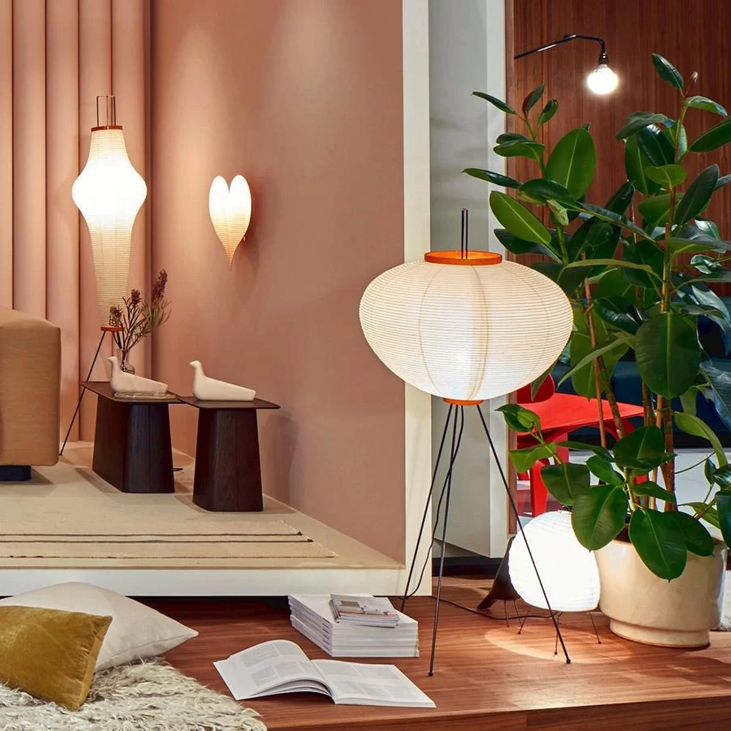 Kibo Rice Paper Floor Lamp Japanese Inspired Ambient Glow for Calm Home Ambience and Soft Lighting
