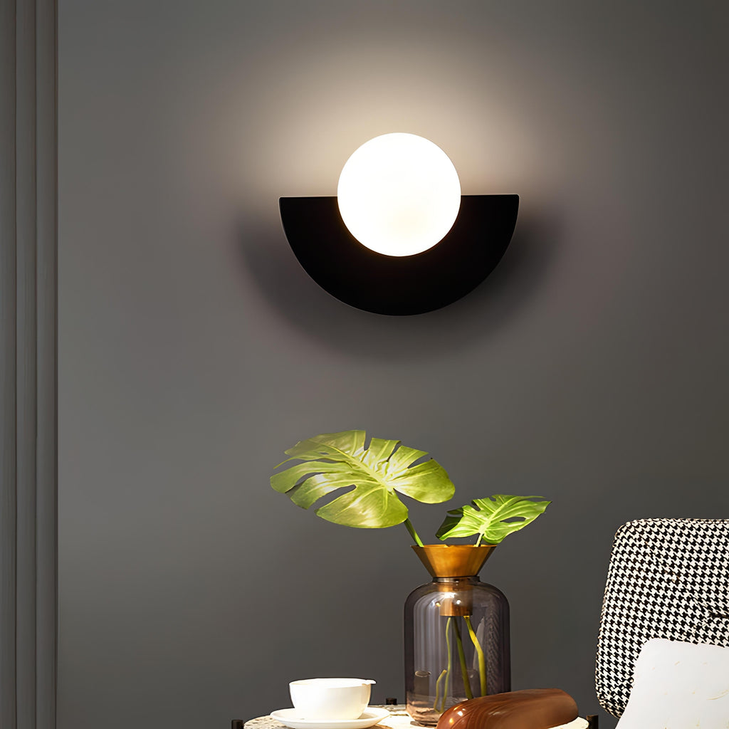 SolaraArc Semi Circular Wall Light for Nordic Warmth Ambience