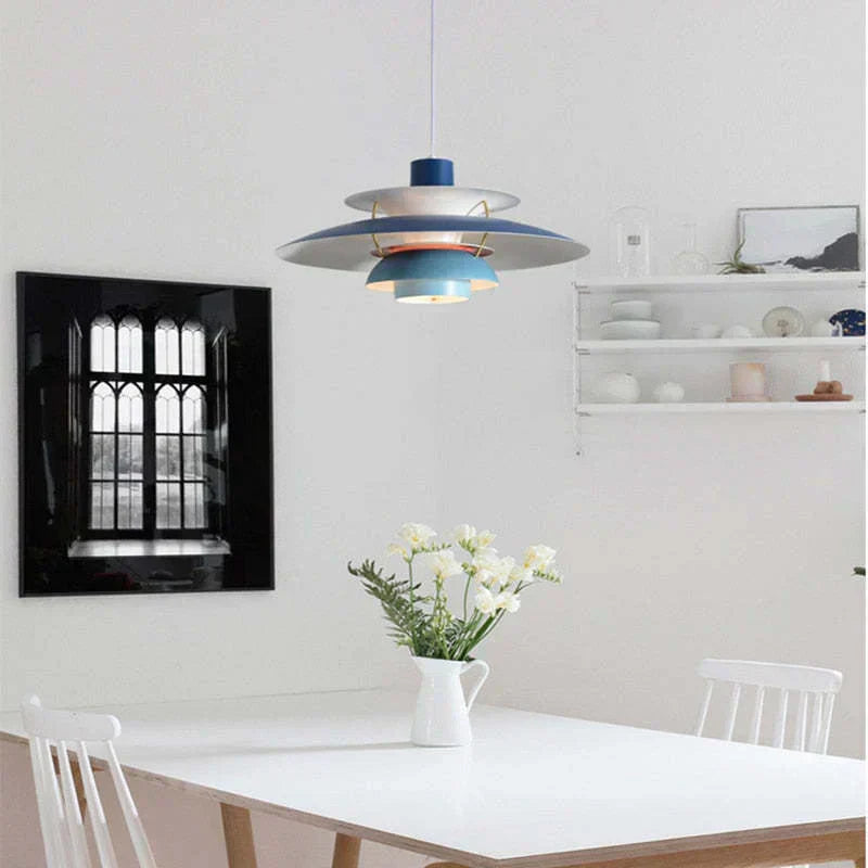 NovaLume Pulse Modern Colorful Shade LED Pendant Light Fixture for Bright Ambient Rooms