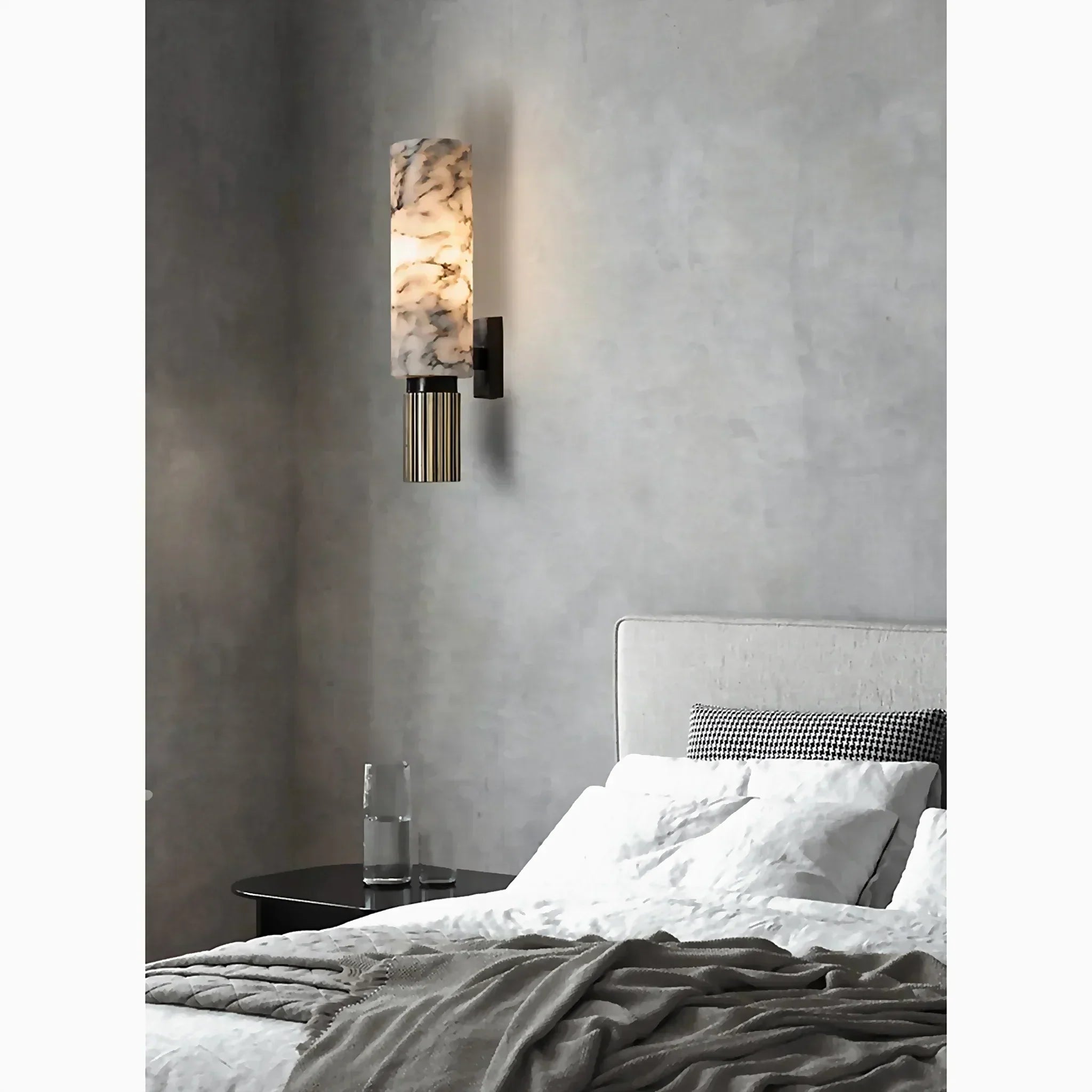 Aurelian Marble Wall Lamp Luxury Stone Fixture for Elegant Interiors and Statement Centerpiece