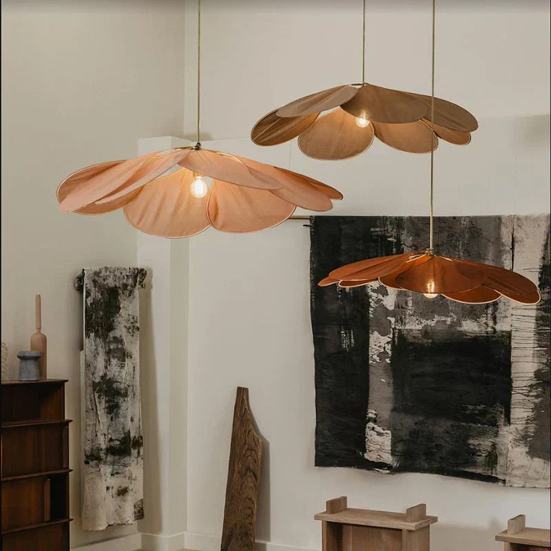 Vellora | Petal Pendant Light With Soft Floral Glow For Living Rooms