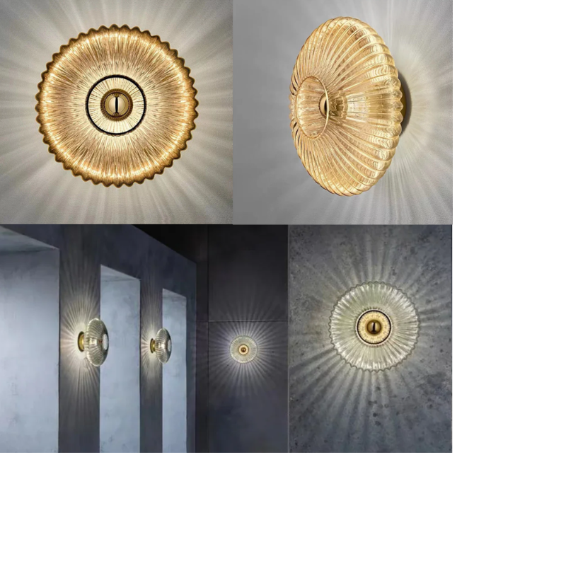 LumaWave Ripple Glass Wall Light for Warm Ambient Illumination and Modern Styling