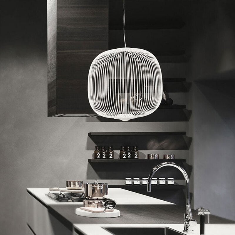 Virell Spoke Pendant Light With Kaleidoscopic Shade For Dramatic Ceiling Decor Accent