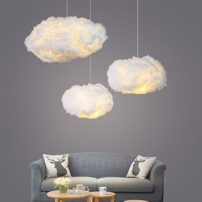 EtheraLume Diffused Cotton Ceiling Pendant Light With Warm Ambient Glow For Living Areas