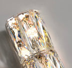 Solara Kristall-Wandlampe in Edelstahloptik mit energiesparender G4-LED-Beleuchtung und klaren Kristallakzenten