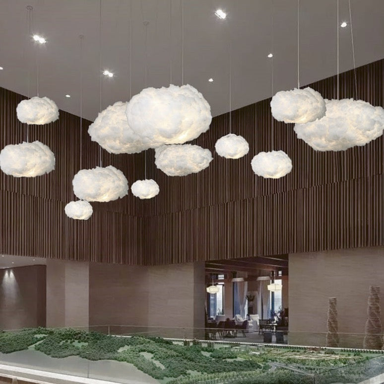 EtheraLume Diffused Cotton Ceiling Pendant Light With Warm Ambient Glow For Living Areas
