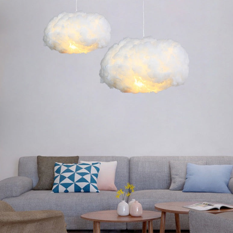 EtheraLume Diffused Cotton Ceiling Pendant Light With Warm Ambient Glow For Living Areas