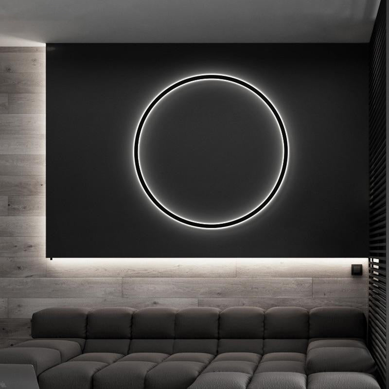 SolaraHalo Round Wall Light for Modern Minimalist Interiors Sun-Inspired Contemporary Fixture with Soft Ambient Glow