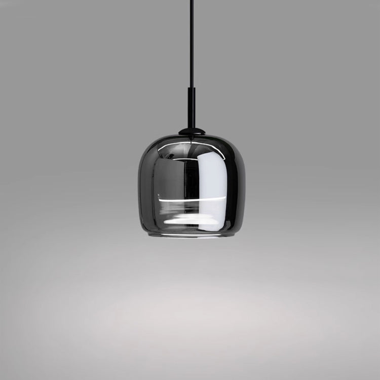 NovaNord Glass Pendant Light for Modern Interiors Black Glass LED Chandelier Ideal for Hotels and Kitchen Islands