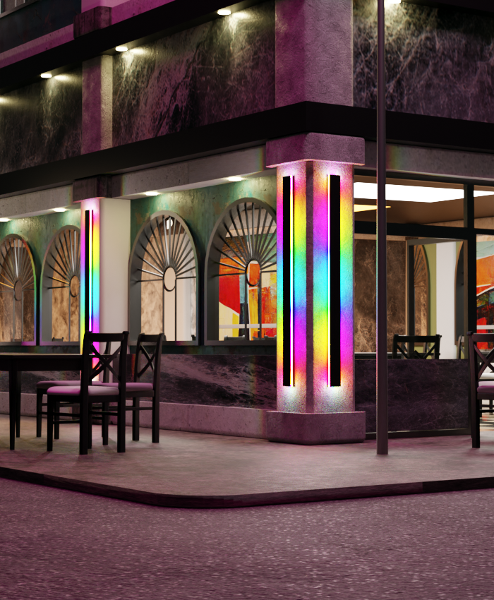 NovaLume RGB Wasserdichte LED-Wandlampe für Innen- und Außenbereich mit moderner Umgebungsbeleuchtung