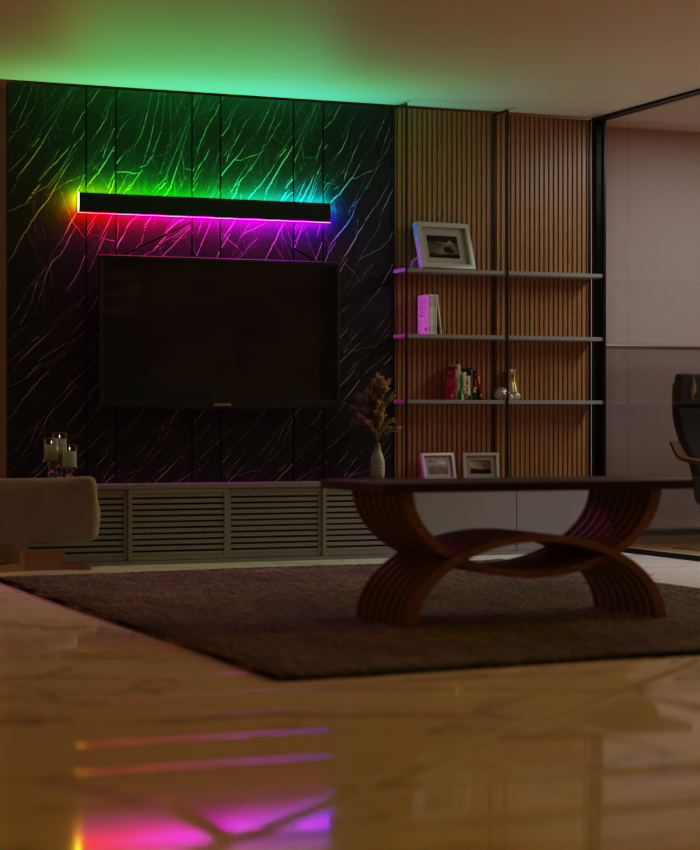 NovaLume RGB Waterproof LED Wall Light For Indoor And Outdoor Use With Modern Ambient Illumination